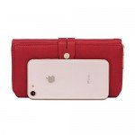 WOZEAH Women's PU Leather RFID Large Capacity Long Wallet Clutch Pures handbags Credit Card Holder Organizer Ladies Purse