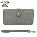 WOZEAH Women's PU Leather RFID Large Capacity Long Wallet Clutch Pures handbags Credit Card Holder Organizer Ladies Purse