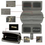 WOZEAH Women's PU Leather RFID Large Capacity Long Wallet Clutch Pures handbags Credit Card Holder Organizer Ladies Purse