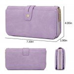 WOZEAH Women's PU Leather RFID Large Capacity Long Wallet Clutch Pures handbags Credit Card Holder Organizer Ladies Purse