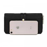 WOZEAH Women's PU Leather RFID Large Capacity Long Wallet Clutch Pures handbags Credit Card Holder Organizer Ladies Purse