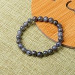 WRCXSTONE Natural 8mm Gorgeous Semi-Precious Gemstones Healing Crystal Stretch Beaded Bracelet Unisex