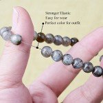 WRCXSTONE Natural 8mm Gorgeous Semi-Precious Gemstones Healing Crystal Stretch Beaded Bracelet Unisex