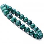 WRCXSTONE Natural 8mm Gorgeous Semi-Precious Gemstones Healing Crystal Stretch Beaded Bracelet Unisex