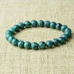 WRCXSTONE Natural 8mm Gorgeous Semi-Precious Gemstones Healing Crystal Stretch Beaded Bracelet Unisex