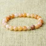 WRCXSTONE Natural 8mm Gorgeous Semi-Precious Gemstones Healing Crystal Stretch Beaded Bracelet Unisex