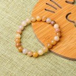 WRCXSTONE Natural 8mm Gorgeous Semi-Precious Gemstones Healing Crystal Stretch Beaded Bracelet Unisex