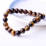 WRCXSTONE Natural 8mm Gorgeous Semi-Precious Gemstones Healing Crystal Stretch Beaded Bracelet Unisex