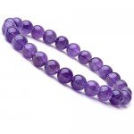 WRCXSTONE Natural 8mm Gorgeous Semi-Precious Gemstones Healing Crystal Stretch Beaded Bracelet Unisex