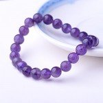 WRCXSTONE Natural 8mm Gorgeous Semi-Precious Gemstones Healing Crystal Stretch Beaded Bracelet Unisex