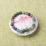 WRCXSTONE Natural 8mm Gorgeous Semi-Precious Gemstones Healing Crystal Stretch Beaded Bracelet Unisex