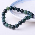 WRCXSTONE Natural 8mm Gorgeous Semi-Precious Gemstones Healing Crystal Stretch Beaded Bracelet Unisex