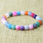 WRCXSTONE Natural 8mm Gorgeous Semi-Precious Gemstones Healing Crystal Stretch Beaded Bracelet Unisex