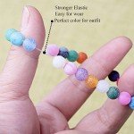 WRCXSTONE Natural 8mm Gorgeous Semi-Precious Gemstones Healing Crystal Stretch Beaded Bracelet Unisex