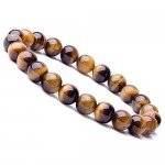 WRCXSTONE Natural 8mm Gorgeous Semi-Precious Gemstones Healing Crystal Stretch Beaded Bracelet Unisex