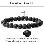 WRCXSTONE Natural 8mm Gorgeous Semi-Precious Gemstones Healing Crystal Stretch Beaded Bracelet Unisex