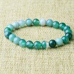 WRCXSTONE Natural 8mm Gorgeous Semi-Precious Gemstones Healing Crystal Stretch Beaded Bracelet Unisex
