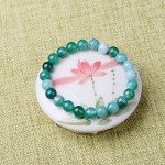 WRCXSTONE Natural 8mm Gorgeous Semi-Precious Gemstones Healing Crystal Stretch Beaded Bracelet Unisex