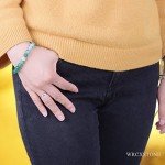 WRCXSTONE Natural 8mm Gorgeous Semi-Precious Gemstones Healing Crystal Stretch Beaded Bracelet Unisex