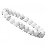 WRCXSTONE Natural 8mm Gorgeous Semi-Precious Gemstones Healing Crystal Stretch Beaded Bracelet Unisex