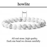 WRCXSTONE Natural 8mm Gorgeous Semi-Precious Gemstones Healing Crystal Stretch Beaded Bracelet Unisex