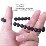 WRCXSTONE Natural 8mm Gorgeous Semi-Precious Gemstones Healing Crystal Stretch Beaded Bracelet Unisex