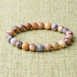 WRCXSTONE Natural 8mm Gorgeous Semi-Precious Gemstones Healing Crystal Stretch Beaded Bracelet Unisex