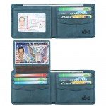 Wallet for Men-Genuine Leather RFID Blocking Bifold Stylish Wallet With 2 ID Window