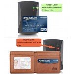 Wallet for Men-Genuine Leather RFID Blocking Bifold Stylish Wallet With 2 ID Window