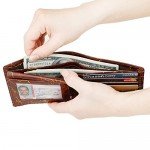 Wallet for Men-Genuine Leather RFID Blocking Bifold Stylish Wallet With 2 ID Window