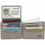 Wallet for Men-Genuine Leather RFID Blocking Bifold Stylish Wallet With 2 ID Window