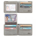 Wallet for Men-Genuine Leather RFID Blocking Bifold Stylish Wallet With 2 ID Window