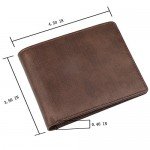 Wallet for Men-Genuine Leather RFID Blocking Bifold Stylish Wallet With 2 ID Window