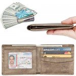 Wallet for Men-Genuine Leather RFID Blocking Bifold Stylish Wallet With 2 ID Window