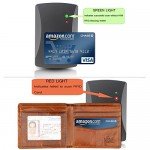 Wallet for Men-Genuine Leather RFID Blocking Bifold Stylish Wallet With 2 ID Window