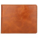 Wallet for Men-Genuine Leather RFID Blocking Bifold Stylish Wallet With 2 ID Window