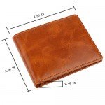 Wallet for Men-Genuine Leather RFID Blocking Bifold Stylish Wallet With 2 ID Window