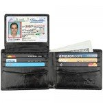Wallet for Men-Genuine Leather RFID Blocking Bifold Stylish Wallet With 2 ID Window