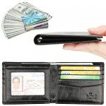 Wallet for Men-Genuine Leather RFID Blocking Bifold Stylish Wallet With 2 ID Window