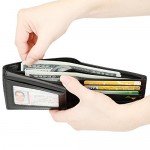 Wallet for Men-Genuine Leather RFID Blocking Bifold Stylish Wallet With 2 ID Window