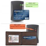Wallet for Men-Genuine Leather RFID Blocking Bifold Stylish Wallet With 2 ID Window