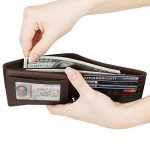 Wallet for Men-Genuine Leather RFID Blocking Bifold Stylish Wallet With 2 ID Window