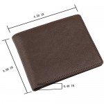 Wallet for Men-Genuine Leather RFID Blocking Bifold Stylish Wallet With 2 ID Window
