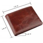 Wallet for Men-Genuine Leather RFID Blocking Bifold Stylish Wallet With 2 ID Window