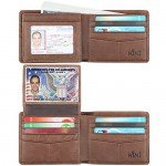 Wallet for Men-Genuine Leather RFID Blocking Bifold Stylish Wallet With 2 ID Window