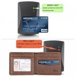 Wallet for Men-Genuine Leather RFID Blocking Bifold Stylish Wallet With 2 ID Window