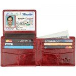 Wallet for Men-Genuine Leather RFID Blocking Bifold Stylish Wallet With 2 ID Window