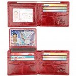 Wallet for Men-Genuine Leather RFID Blocking Bifold Stylish Wallet With 2 ID Window