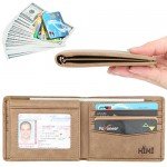 Wallet for Men-Genuine Leather RFID Blocking Bifold Stylish Wallet With 2 ID Window