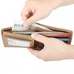 Wallet for Men-Genuine Leather RFID Blocking Bifold Stylish Wallet With 2 ID Window